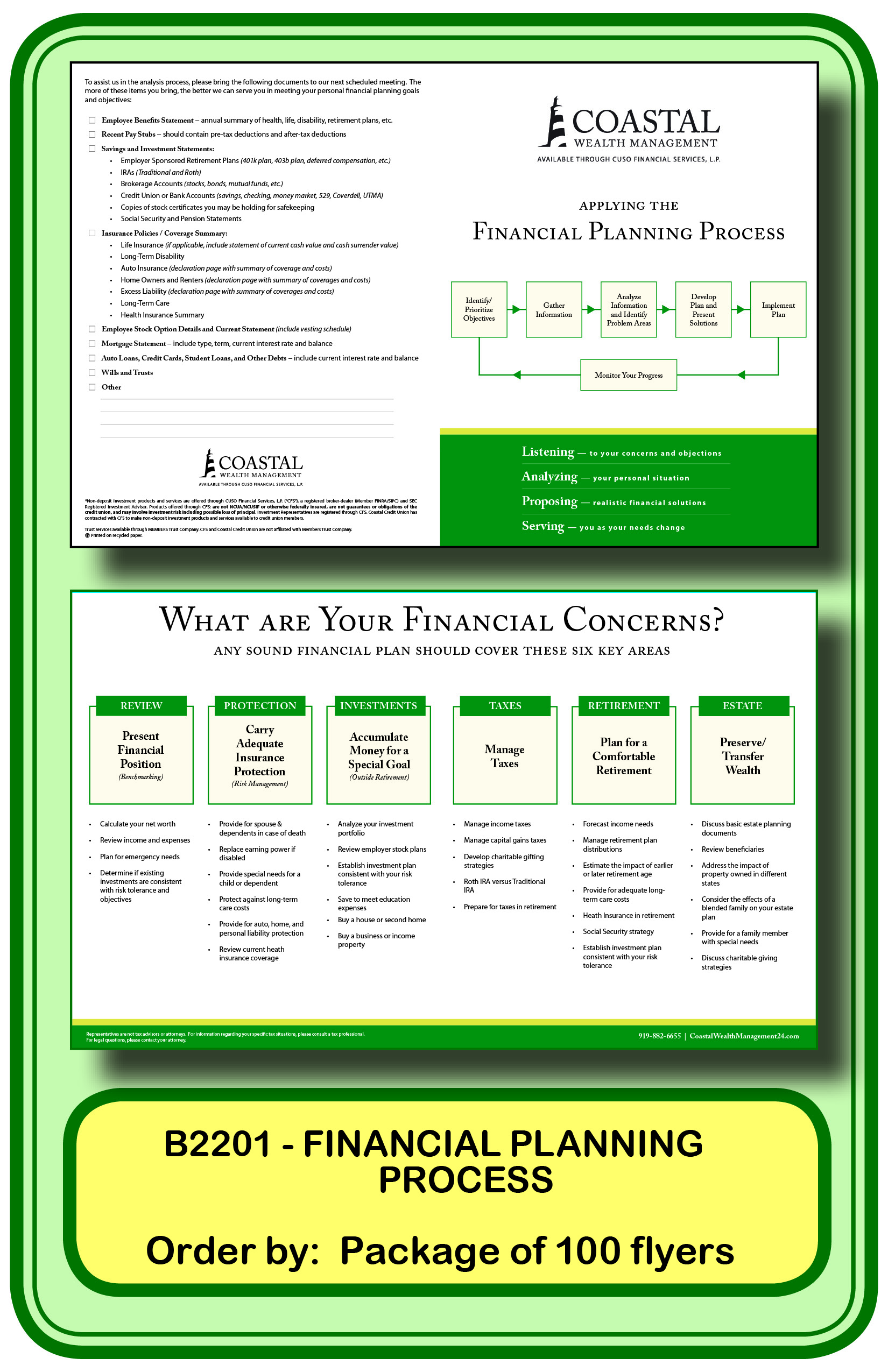 WEALTH MANAGEMENT-Financial Planning Brochure **<b>Order By: Pack of 100<b>